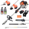 52cc Petrol Multi Function 5 in 1 Garden Tool - Brush Cutter, Grass Trimmer, Chainsaw, Hedge Trimmer + Oils