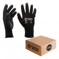 Black Nylon / Nitrile Coated Safety Work Gloves