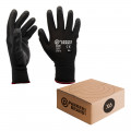 Black Nylon / Nitrile Coated Safety Work Gloves