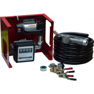 24V Wall Mounted Diesel Transfer Fuel Pump Kit 24V - With Fuel Meter