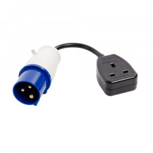 Fly Lead Caravan Socket Converter 16 Amp to 13 Amp