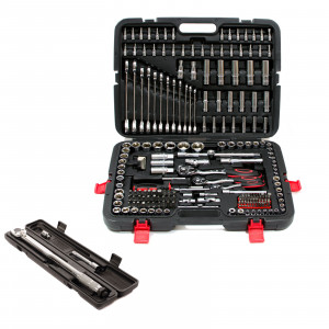 215 Piece Professional Socket Set + Torque Wrench